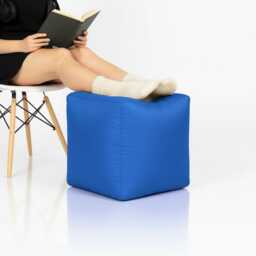 Pouffe Footstools Royal Blue Bean Bag Ottoman Style Outdoor Water Resistant Polyester Foot Rest - thumbnail 2