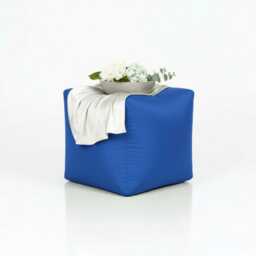 Pouffe Footstools Royal Blue Bean Bag Ottoman Style Outdoor Water Resistant Polyester Foot Rest - thumbnail 1