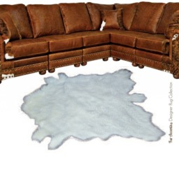 Plush Faux Fur Area Rug - Mule Deer Pelt Shape, Usa Made - thumbnail 1