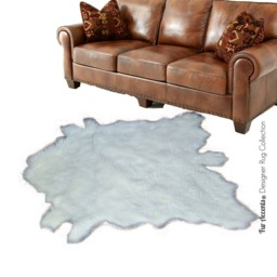 Plush Faux Fur Area Rug - Mule Deer Pelt Shape, Usa Made - thumbnail 2