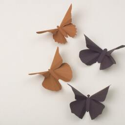 3D Wall Butterflies Butterfly Art For Nursery, Wedding Or Home Decor in Latte & Chocolate - thumbnail 2