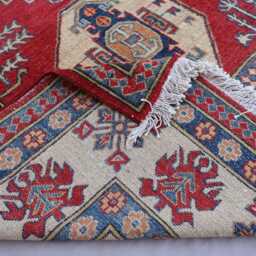 9x12 Large Kazak Area Rug, Red Afghan Natural Dyes Hand Knotted Wool Rugs For Living Room, Bedroom Caucasian Design Oriental Rug - thumbnail 4