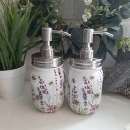 Lavender Meadow Soap Dispenser Set. Available Separately. Rustic Decor. Kitchen Bathroom - thumbnail 4
