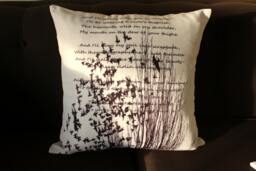 Valentine Gift 2021 Cushion Cover Romantic Poetry Pillow Case Black White Lyrics Unique Fine Art Luxury - thumbnail 1