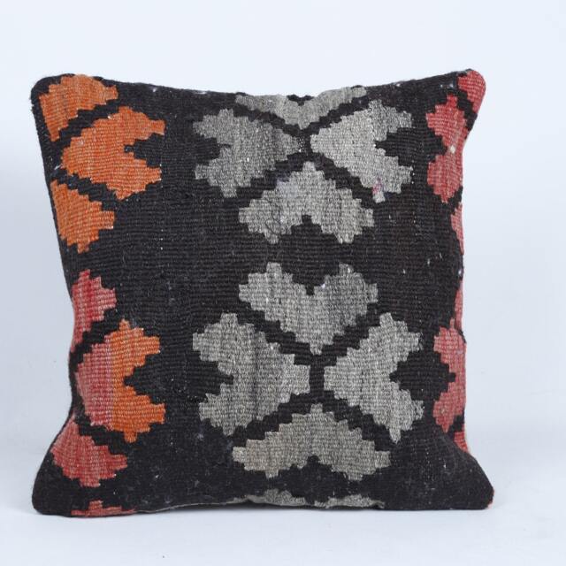 Kilim Cushion Cover, Pillow, Home Decor, Cojin Lana De Konya , Unico, 40x40 cm , 16x16Inc, Decor , Decorative - image 1