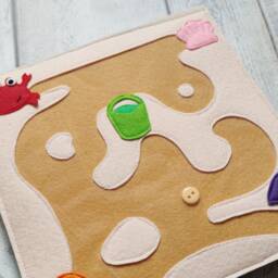 Felt Quiet Book Page Beach Maze Sensory Toy - thumbnail 2