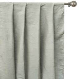 Light Gray Silk Dupioni Curtain Panels - Rod Pocket, Grommet, Box Pleat, Three Pinch Tab Top & Plain Ring Top - thumbnail 1