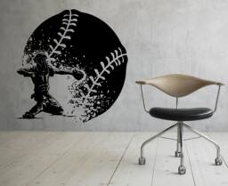 Baseball Wall Vinyl Decal Sports Stickers Art Design Murals Interior Home Decor - 11Bsb2 - thumbnail 1