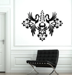 Wall Decal Vinyl Floral Birds Flower Ornament Symbol Cool Sticker 1717Dz - thumbnail 1