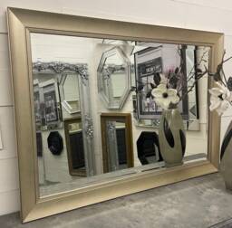 Large Champagne Framed Mirror Modern Contemporary Elegant Hamilton Wall - Choice Of Size Premium Quality Free P&p - thumbnail 1