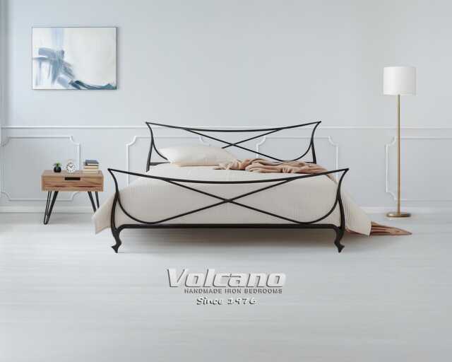 Wrought Iron Bed Frame 140x200 160x200 Venetia - Handmade Mediterranean Style Demagnetized Lifetime Guarantee - image 1