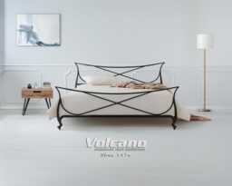 Wrought Iron Bed Frame 140x200 160x200 Venetia - Handmade Mediterranean Style Demagnetized Lifetime Guarantee - thumbnail 1