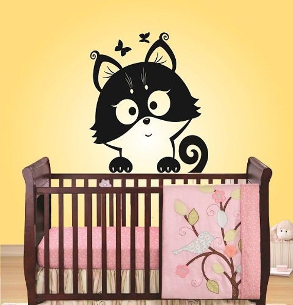 In-Style Decals Wall Vinyl Decal Home Decor Art Sticker Cartoon Kitten Cat Pet Kids Baby Girls Boys Nursery Play Room Removable Design 359 - image 1
