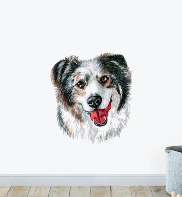 Australian Sheepdog Wall Sticker Decal - Dogs & Pets Stickers, Art, Decals, Kids Animals Decals