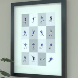 Gillingham Fc Legends Illustrated Print - Priestfield Stadium Heroes Poster Gills Football Art - thumbnail 1