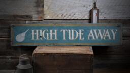 Custom Beach Sign, Horseshoe Crab Decor, Wall Coastal Decor - Rustic Hand Made Distressed Wooden Gift - thumbnail 1