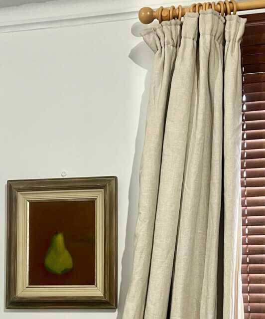 100% Linen Curtains, Medium Weight, Fully Interlined & Made To Order - image 1
