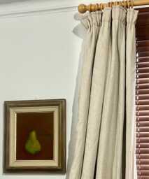 100% Linen Curtains, Medium Weight, Fully Interlined & Made To Order