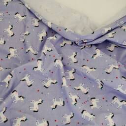 Purple Unicorn Swaddle Blanket, Newborn Jersey Knit Blanket With White Unicorns, Baby Shower Gift - thumbnail 4