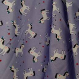 Purple Unicorn Swaddle Blanket, Newborn Jersey Knit Blanket With White Unicorns, Baby Shower Gift - thumbnail 2