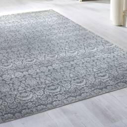 9x12 Rug Grey Silver Jewel Pattern Design Handmade Wool & Silk #8807 - 275x365 cms - thumbnail 2