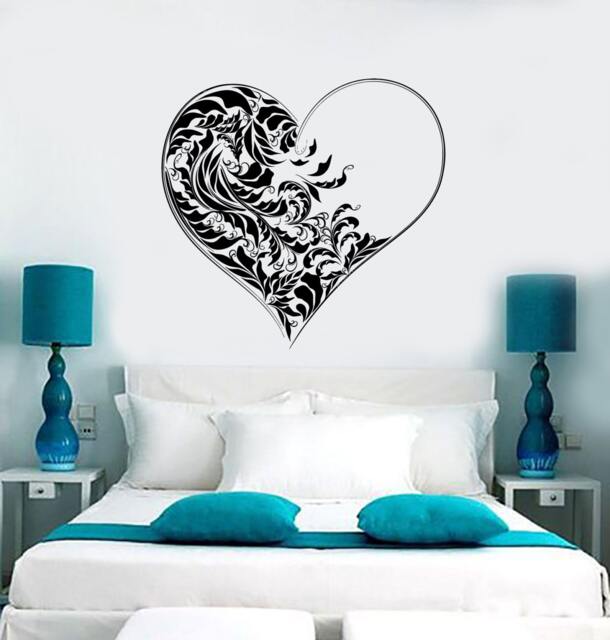 Wall Vinyl Decal Romantic Love Hearts Cool Amazing Decor For Bedroom 1367Dz - image 1