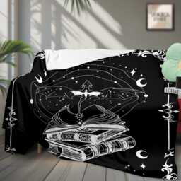 Personalized Dragon Book Fleece Blanket, Fantasy Reading Blanket Gift, Gift For Lovers, Decor - thumbnail 3