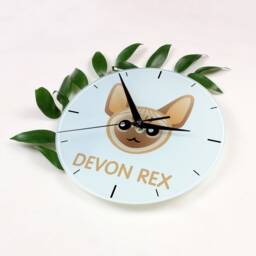 A Clock With A Devon Rex Cat. New Collection The Cute Art-Dog Cat - thumbnail 2