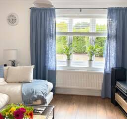 Rod Pocket Linen Curtains in 6 Colours, Modern Farmhouse For Window Or Door, Semi Sheer Living Room, Bedroom