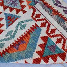 3x10 Maimana Chubi New Runner Rug, Flatweave Oriental Stunning Afghan Handmade Kilim Turkmen Hallway Rug - thumbnail 4