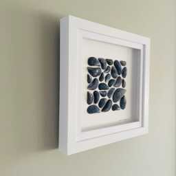 Cornish Mussel Shell Wall Art Framed Coastal Picture Beach House Decor Gift For Him Handmade in Cornwall - thumbnail 3