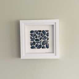 Cornish Mussel Shell Wall Art Framed Coastal Picture Beach House Decor Gift For Him Handmade in Cornwall - thumbnail 2