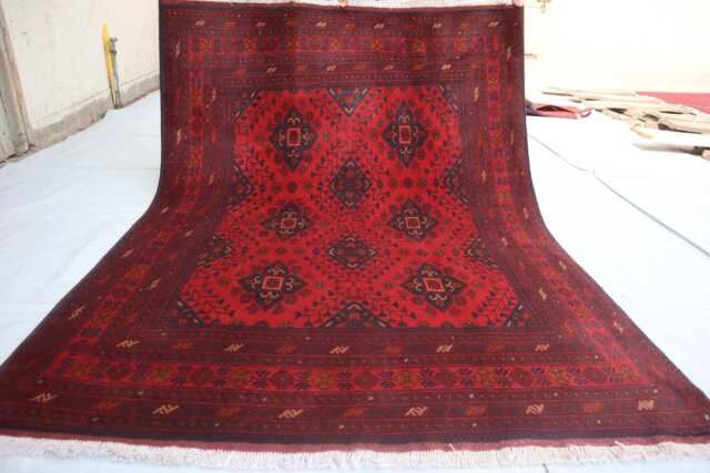 5x7 Ft Khal Mohammedi Afghan Handmade Rug, Bukhara Area Turkmen Oriental Geometric Genuine Living Room D??cor Carpet - image 1