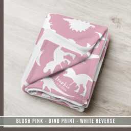 Personalized Dinosaur Baby Blanket Latte Soft Nursery Throw Custom Name Newborn Gift Shower Keepsake - thumbnail 4