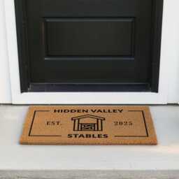 Personalized Stable Name Doormat - Horse Lovers Welcome Mat Custom Equestrian Barn Entry Decor Home Gift For Your Stables - thumbnail 3
