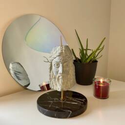 Handmade Zeus Stone Sculpture Greek Mythology Decor
