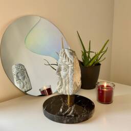 Handmade Zeus Stone Sculpture Greek Mythology Decor - thumbnail 2