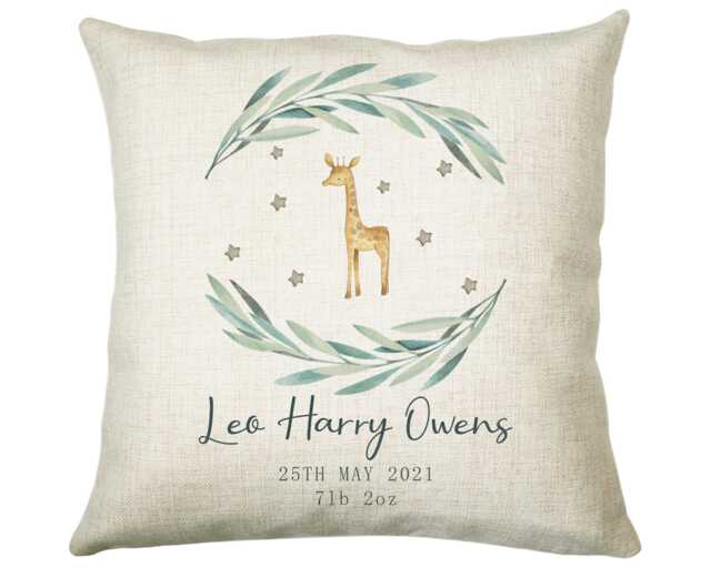Personalised Baby Cushion New Gift Printed Name Design - Pillow For Girls Boys Nursery Bedroom Decor Cs234 - image 1