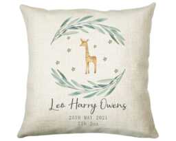 Personalised Baby Cushion New Gift Printed Name Design - Pillow For Girls Boys Nursery Bedroom Decor Cs234 - thumbnail 1