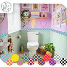 Checkerboard Peel & Stick Vinyl Strips 80S Retro - Dopamine Decor Wall Border Maximalist Furniture Upcycling Trim Door Edge Decal UK - thumbnail 3