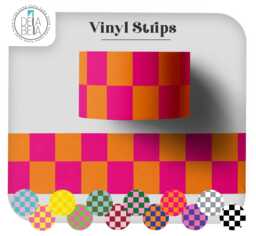 Checkerboard Peel & Stick Vinyl Strips 80S Retro - Dopamine Decor Wall Border Maximalist Furniture Upcycling Trim Door Edge Decal UK - thumbnail 1