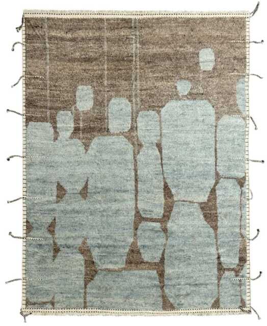 Hand-Knotted Moroccan Beni Ourain Rug, 100% Natural Wool, Modern Berber Carpet For Living Room - image 1