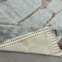 Hand-Knotted Moroccan Beni Ourain Rug, 100% Natural Wool, Modern Berber Carpet For Living Room - thumbnail 4