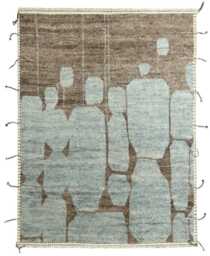 Hand-Knotted Moroccan Beni Ourain Rug, 100% Natural Wool, Modern Berber Carpet For Living Room - thumbnail 1