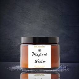 Christmas Spice Candle, Christmas Gift For Her, Winter Scented Candle, Stocking Filler, Secret Santa Gift, Festive Candle, Amber Glass Jar Candle - thumbnail 2