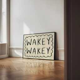 Wakey Unframed Print - Bedroom Prints Art Posters Nursery Bold Horizontal Wall Quirky Decor House - thumbnail 3