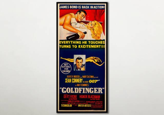 Goldfinger Wood Print Poster, Fanart Cinema Movie Posters On For The James Bond Lover, Extra Large Wall Art Prints & Canvas - image 1