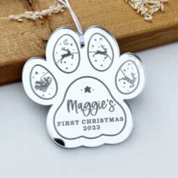 Dog Puppy's First Christmas Tree Decoration Dog Ornament Pet Personal 1st Dogs - thumbnail 2