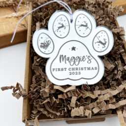 Dog Puppy's First Christmas Tree Decoration Dog Ornament Pet Personal 1st Dogs - thumbnail 3
