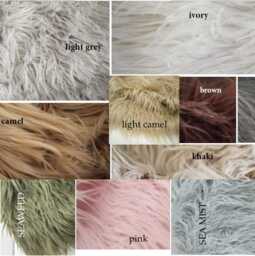 Mongolian Long Faux Fur Baby Blanket Stuffer Mat For Photography Photo Prop - thumbnail 1
